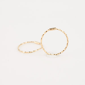 Dainty Sparkling gold Hoops 
