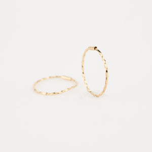 Dainty Sparkling gold Hoops 