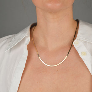 vintage herringbone chain necklace, folklor