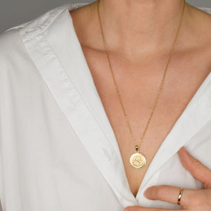 vintage gold scorpio zodiac pendant