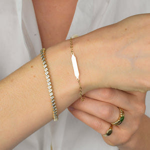 vintage gold 7" Delicate ID Bracelet 