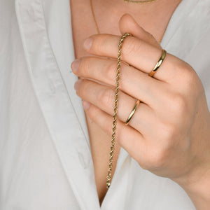 7.5" gold Rope Chain Bracelet