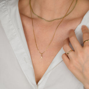 21" Dainty 18k Cable Link Chain Necklace