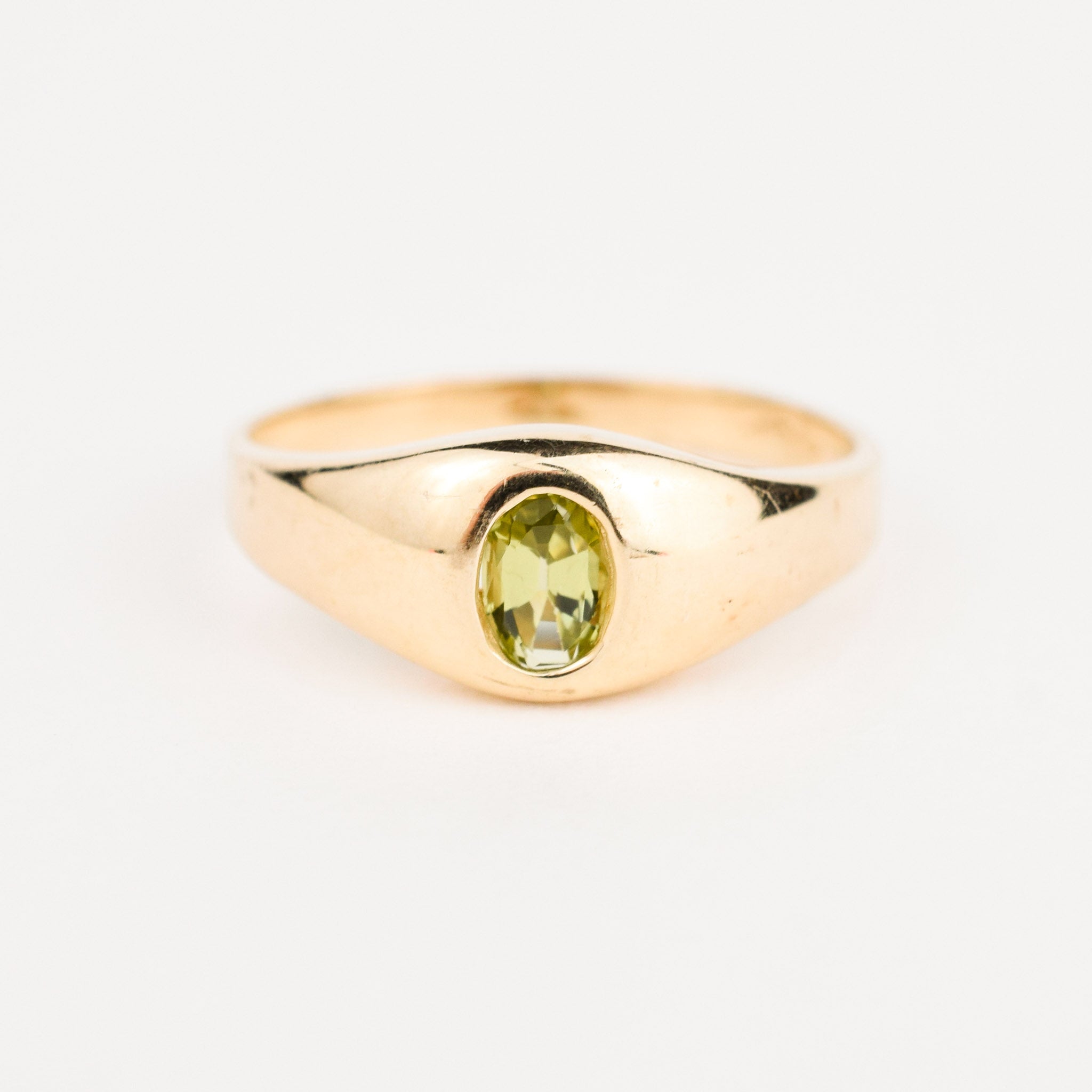 Peridot pinky cheap ring