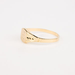 vintage gold 'B' signet ring