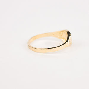 vintage gold 'B' signet ring