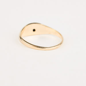 vintage gold starburst diamond band