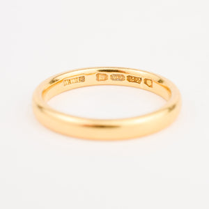 vintage 22k gold band *Assayed in London in 1946