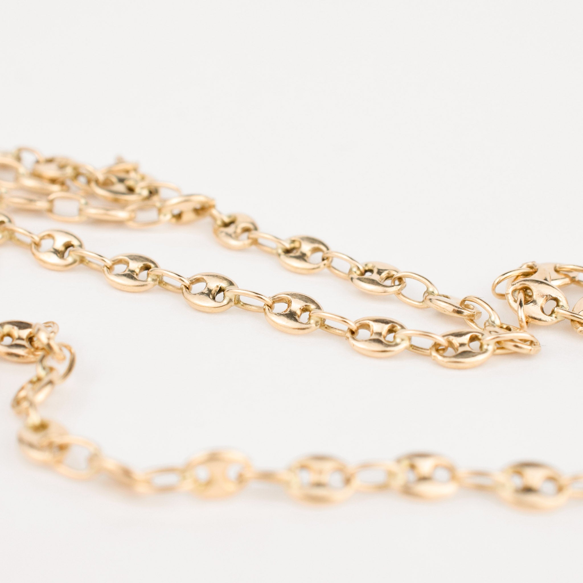 vintage gold gucci link chain necklace