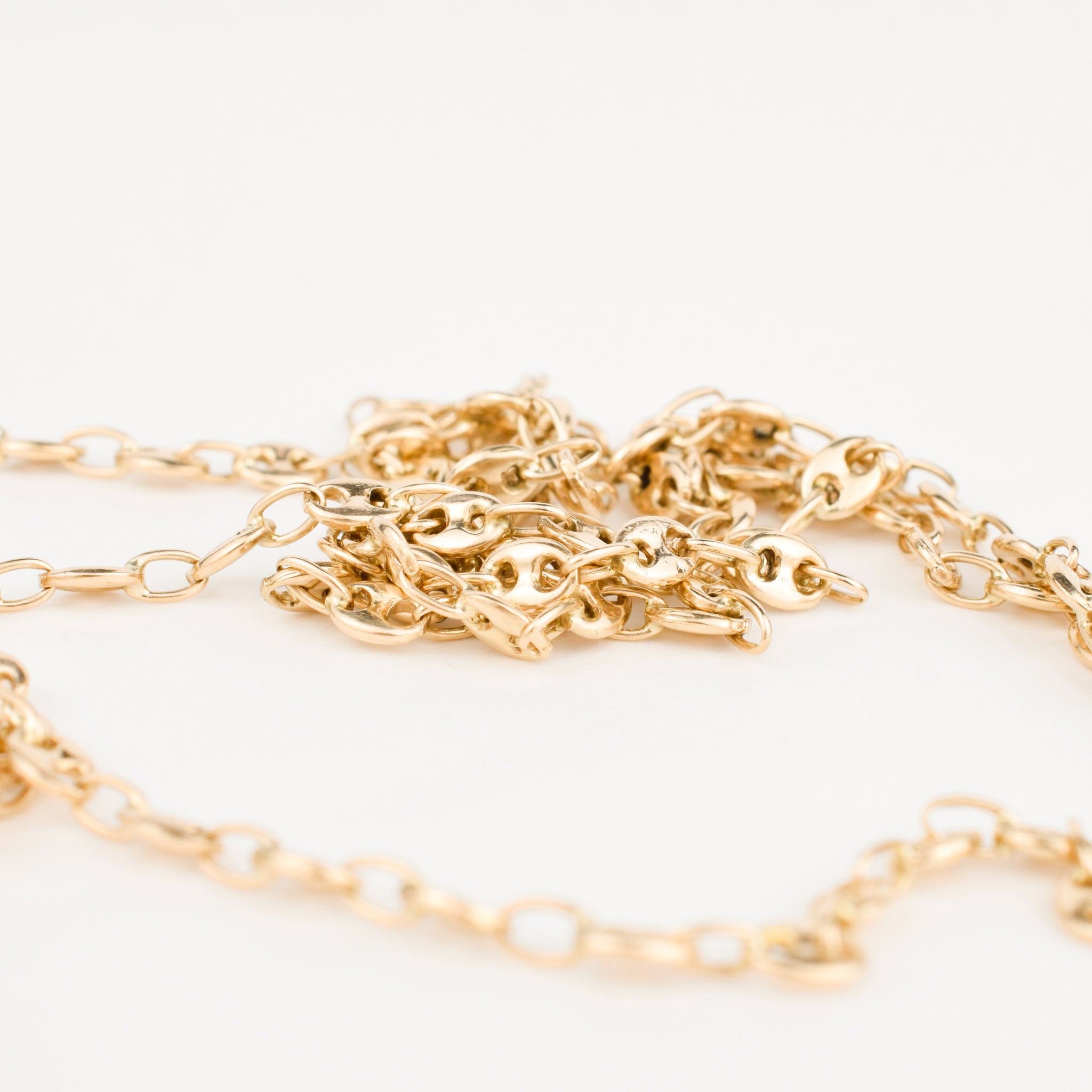 vintage gold gucci link chain necklace