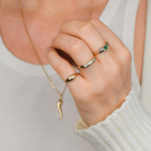 Diamond Starburst Pinky Ring