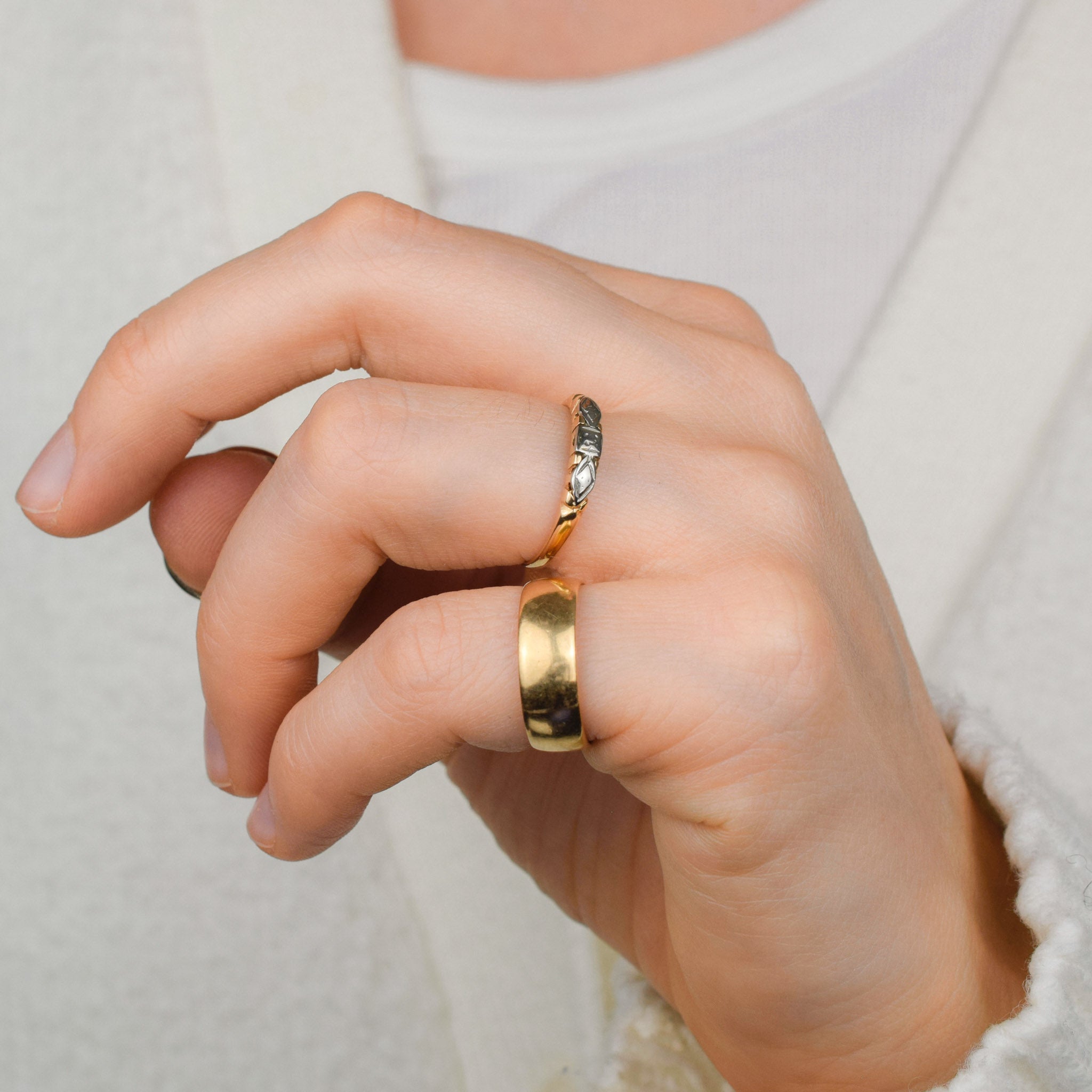 Antique gold Wedding Band