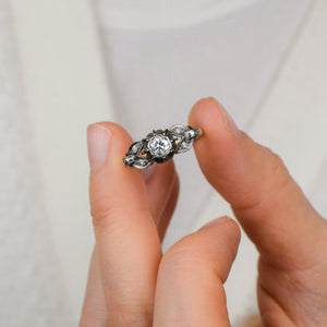 Antique Gothic diamond engagement RIng 