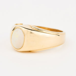 vintage gold Opal Signet Ring 