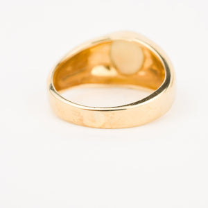 vintage gold Opal Signet Ring 