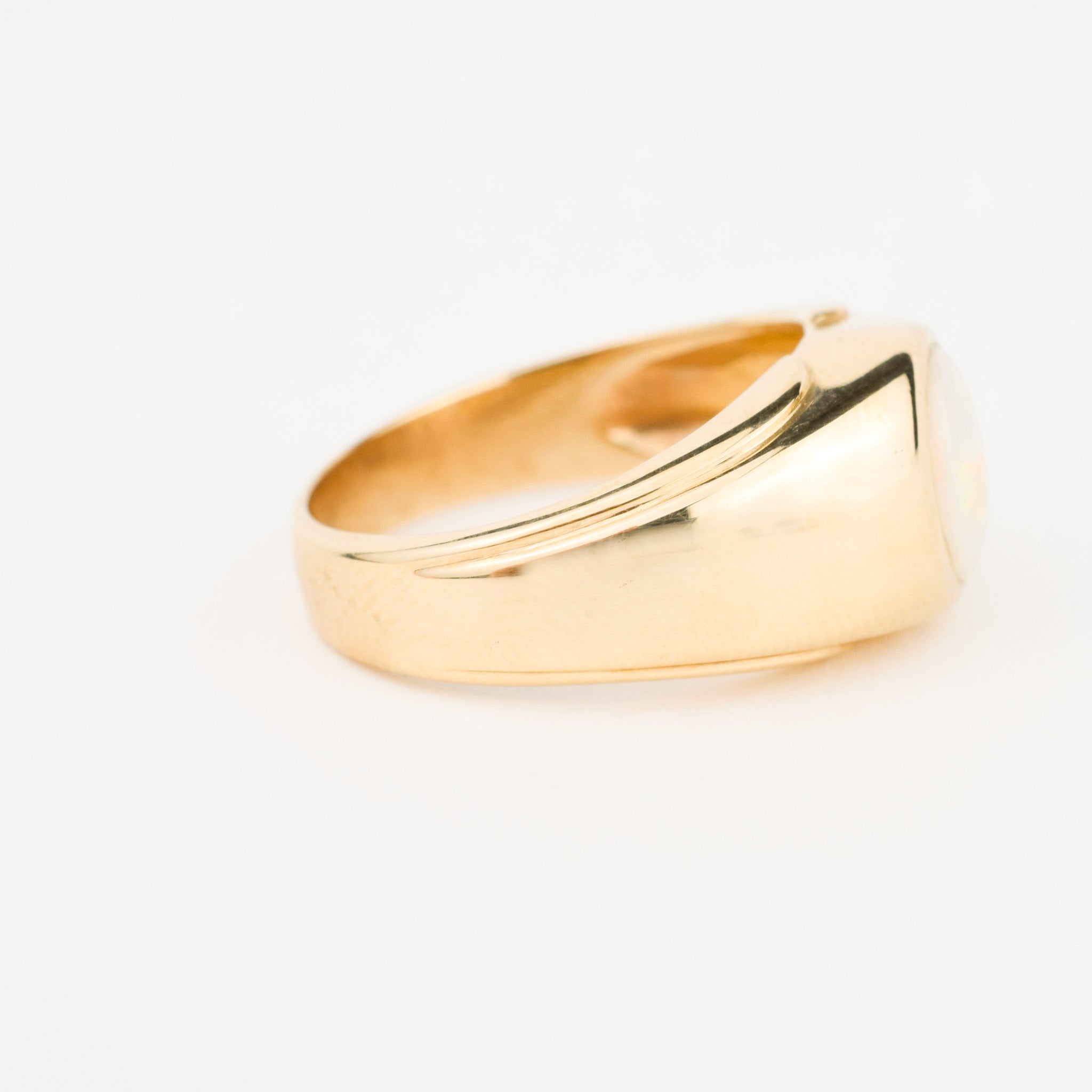 vintage gold Opal Signet Ring 