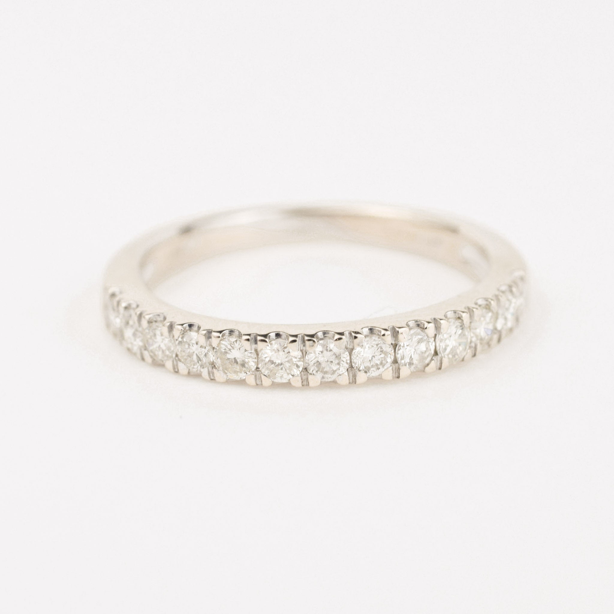 white gold Diamond Half Eternity Band 