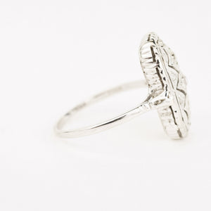 Art Deco diamond Trilogy Ring