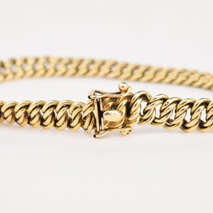 vintage gold 8" Double Curb Bracelet 