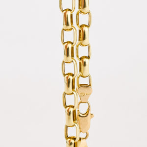 7" 14k gold Rectangular Rolo Bracelet