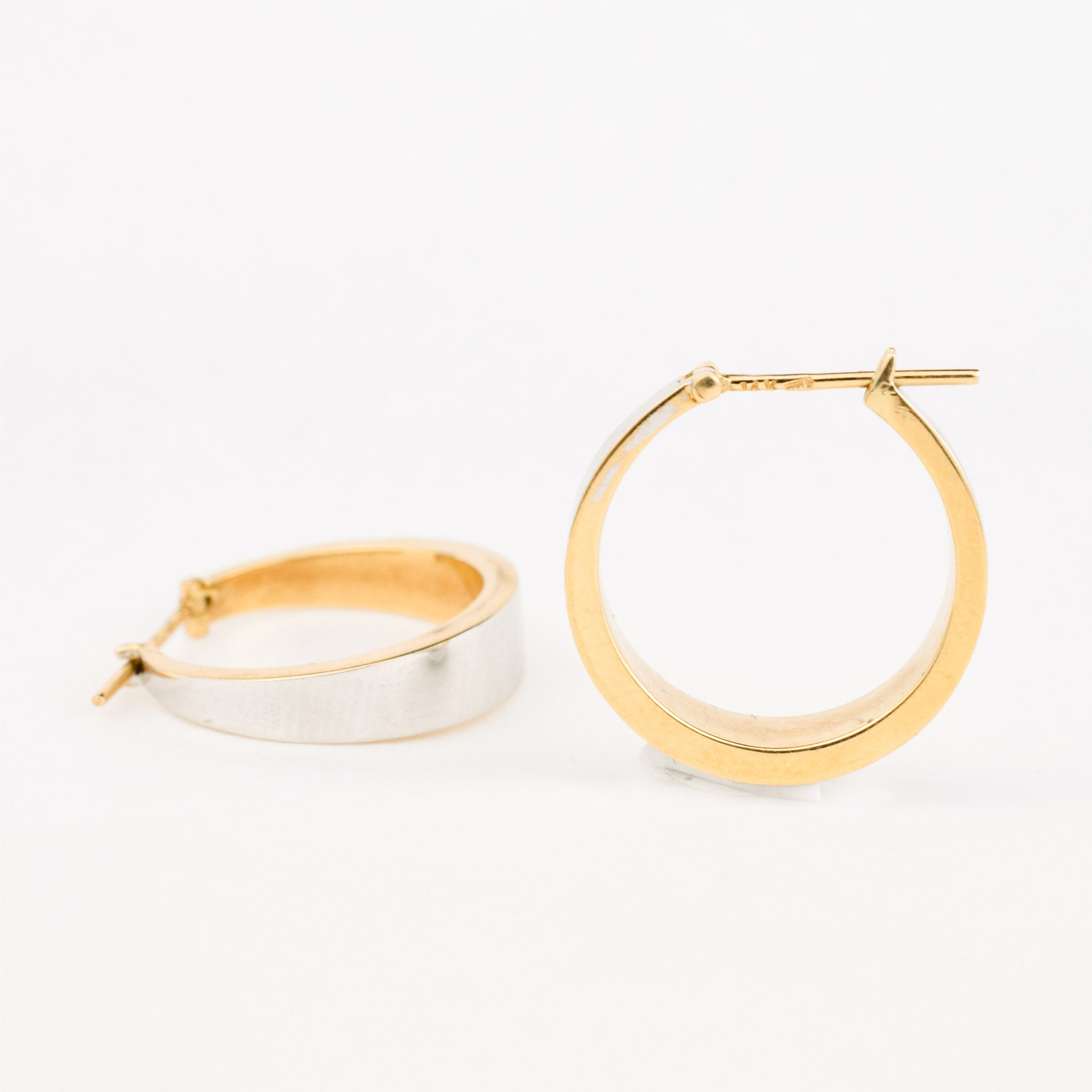 vintage gold mirrored hoop earrings