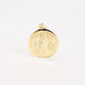 vintage gold Cancer Zodiac Pendant 