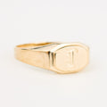 vintage gold 'D' Signet ring