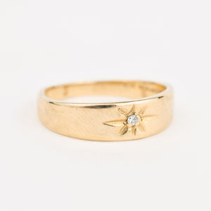 Starburst Diamond Gold Band 