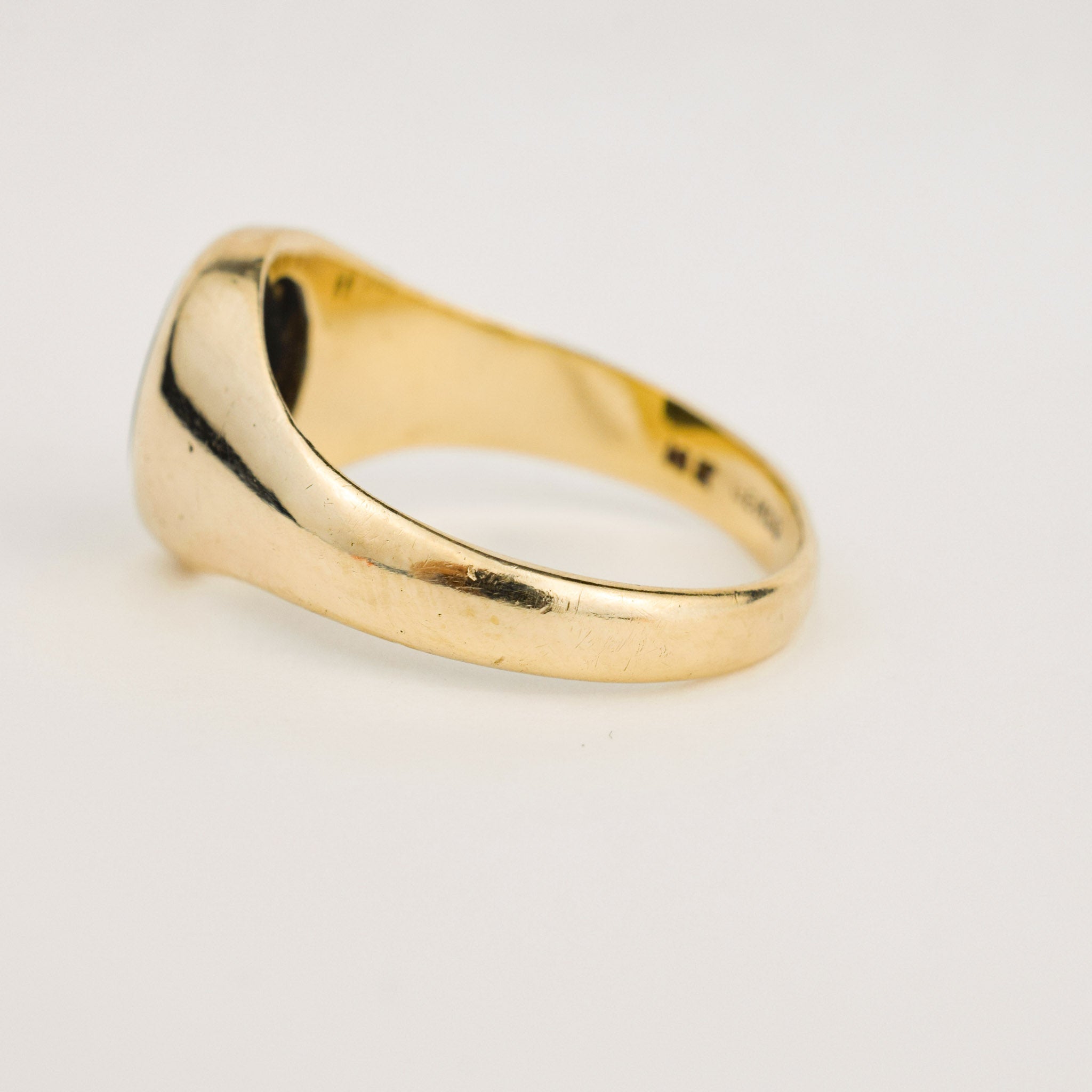 vintage gold bloodstone signet ring