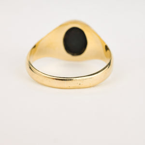 vintage gold bloodstone signet ring