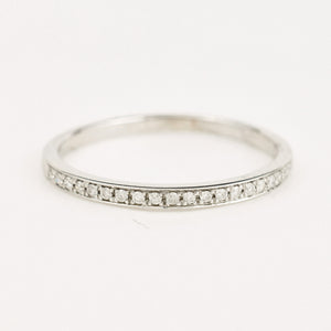 vintage Dainty Half Eternity Diamond Ring