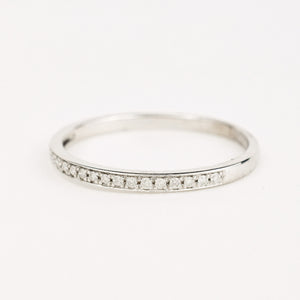 vintage Dainty Half Eternity Diamond Ring