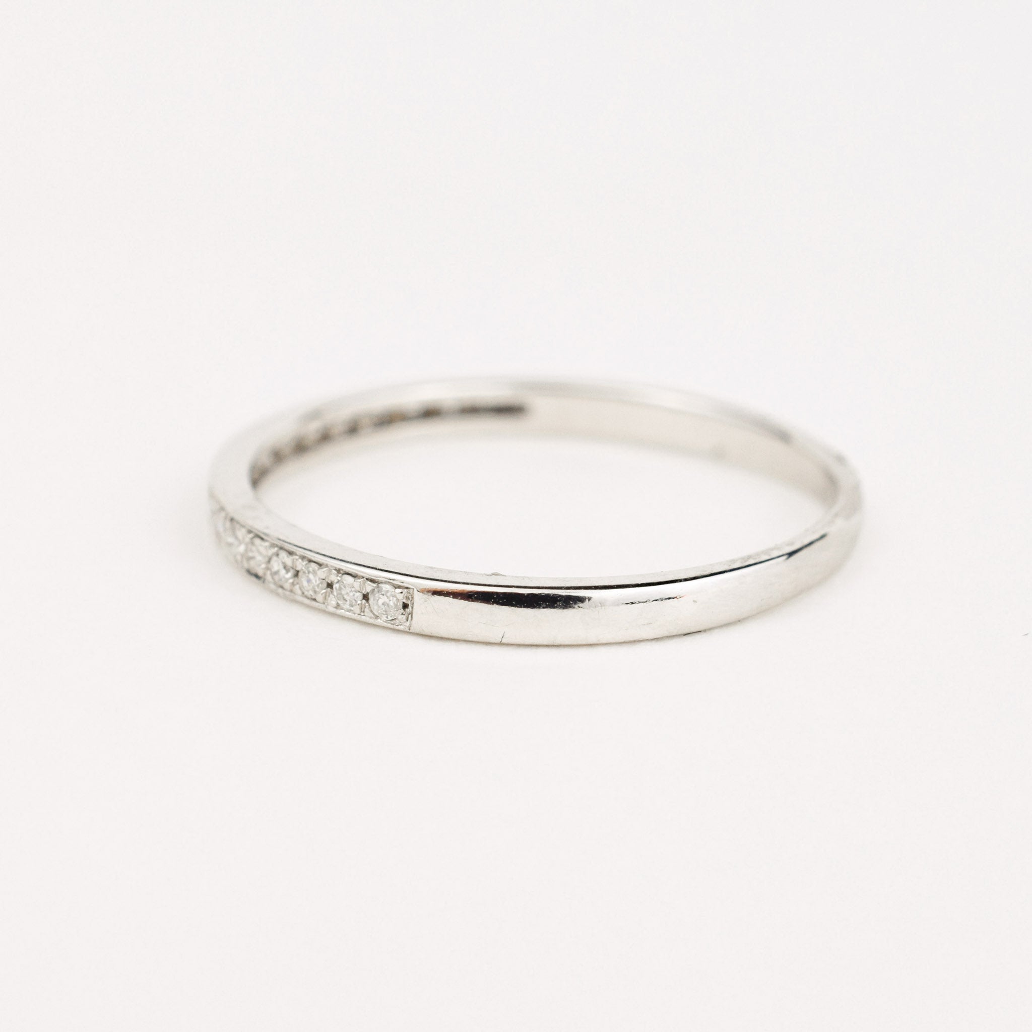 vintage Dainty Half Eternity Diamond Ring