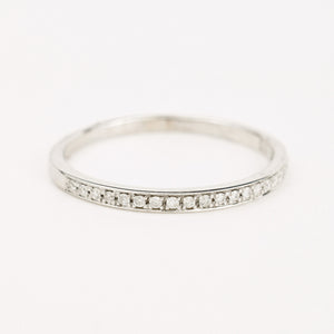 vintage Dainty Half Eternity Diamond Ring