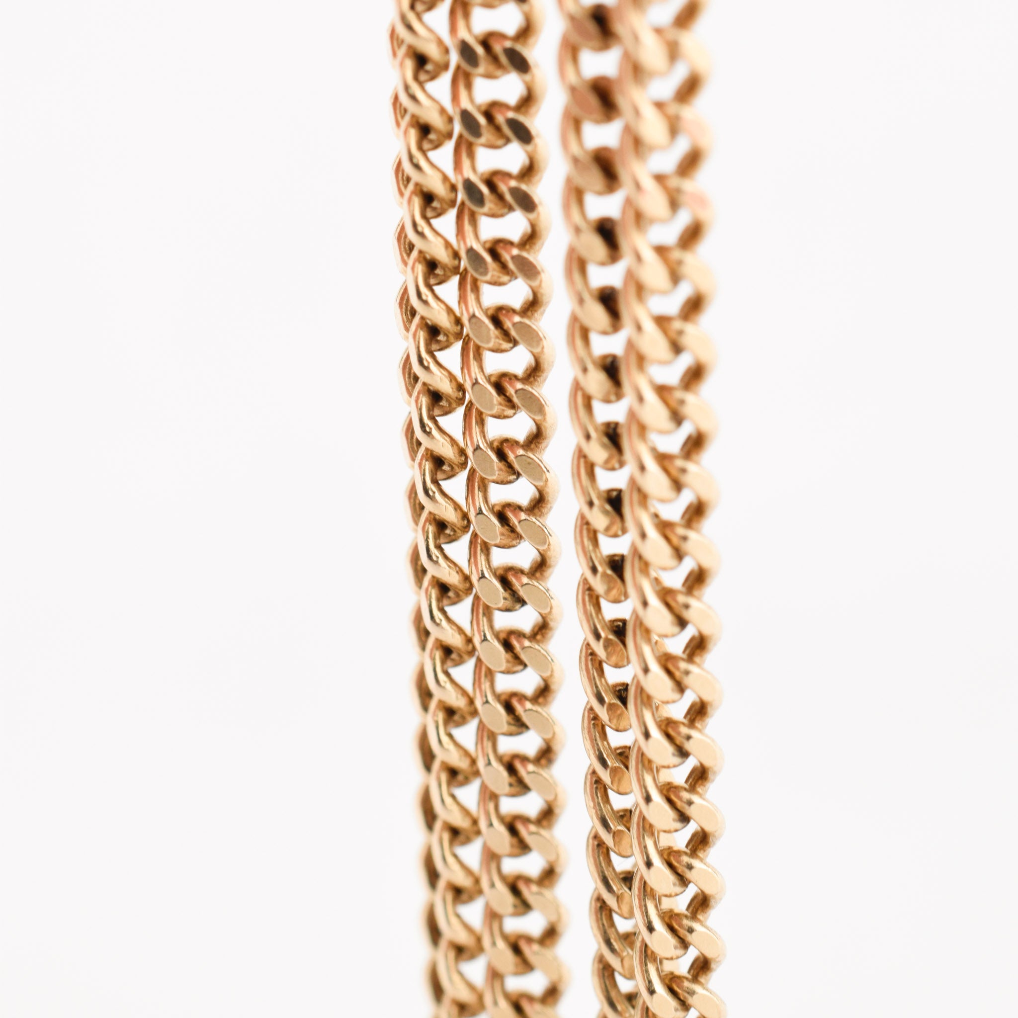 vintage gold heavy curb chain necklace