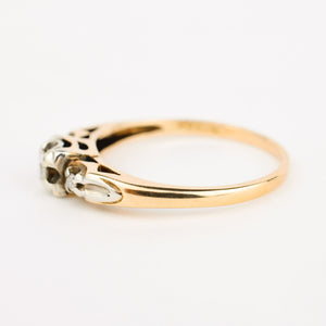 Antique diamond trilogy Engagement Ring 