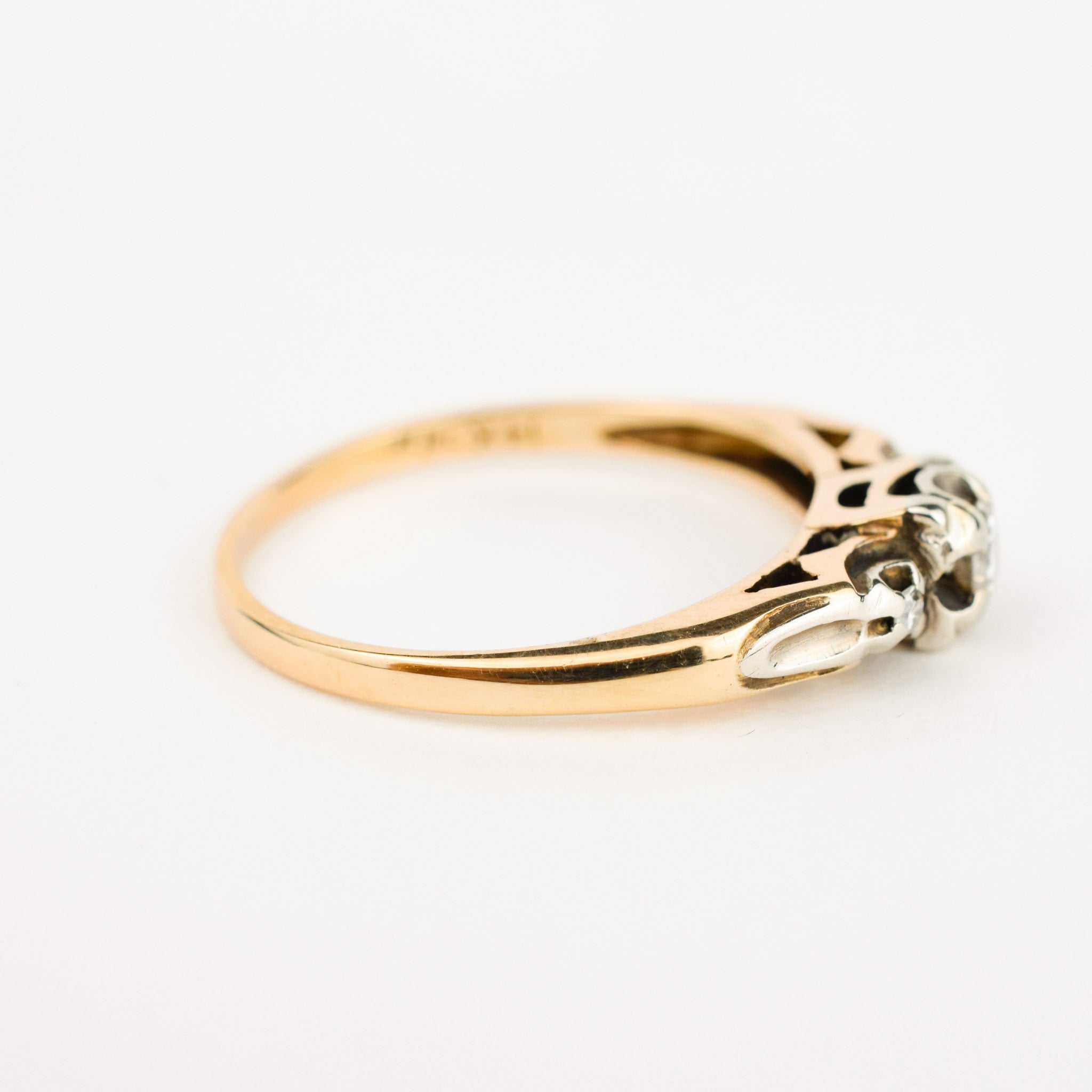 Antique diamond trilogy Engagement Ring 
