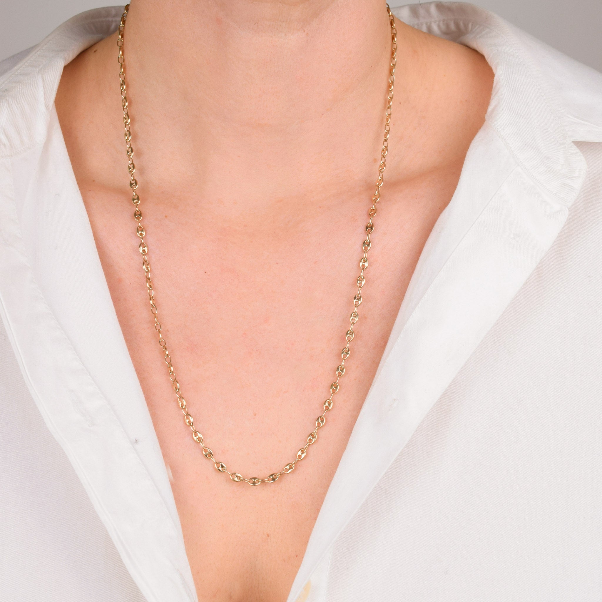 vintage gold gucci link chain necklace
