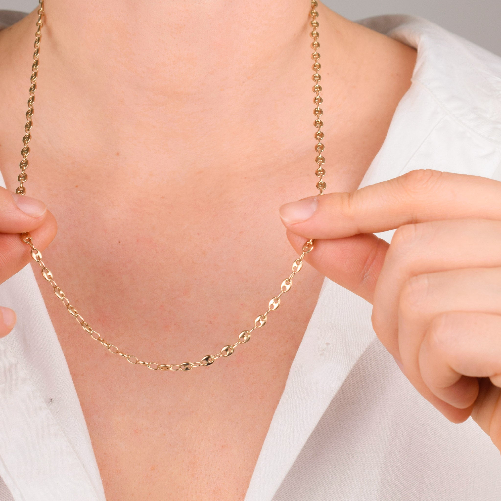 vintage gold gucci link chain necklace
