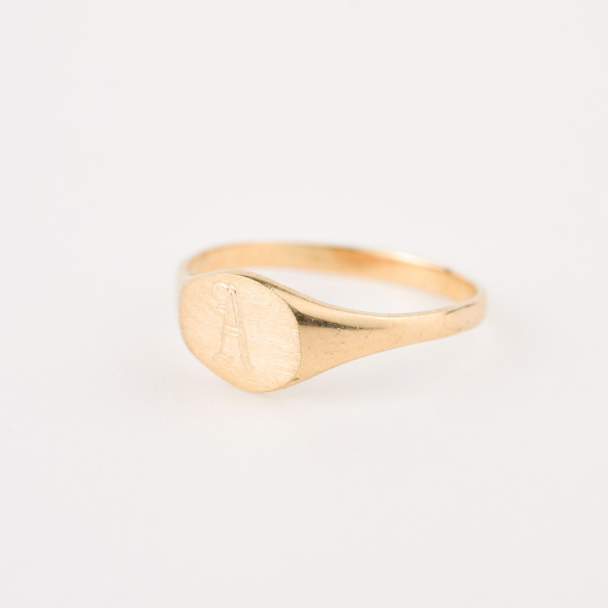 vintage 'A' signet ring