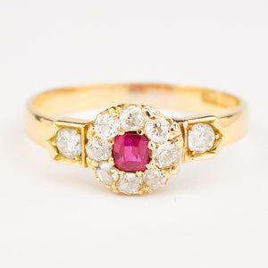 antique ruby and diamond ring