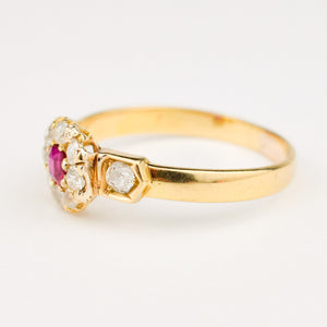 antique ruby and diamond ring