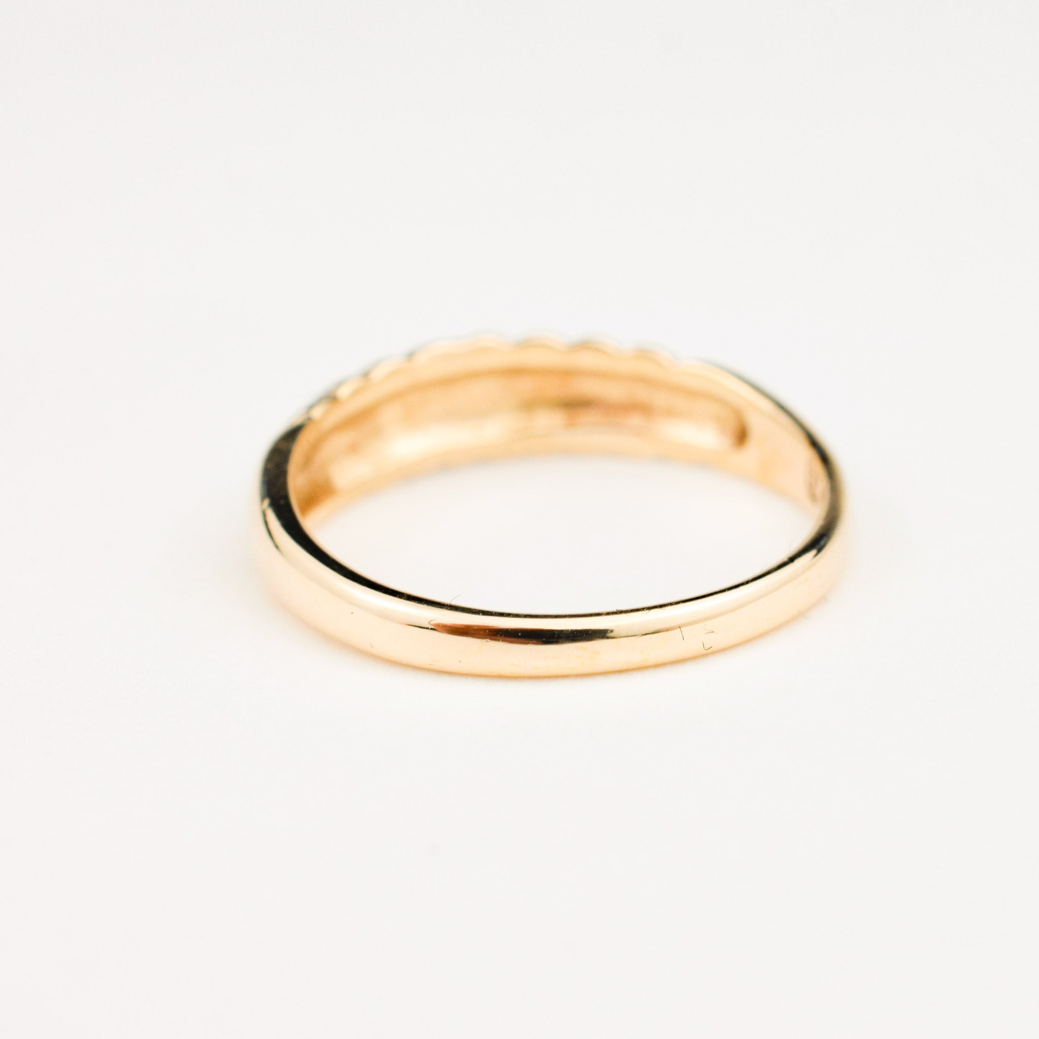 dainty gold croissant ring
