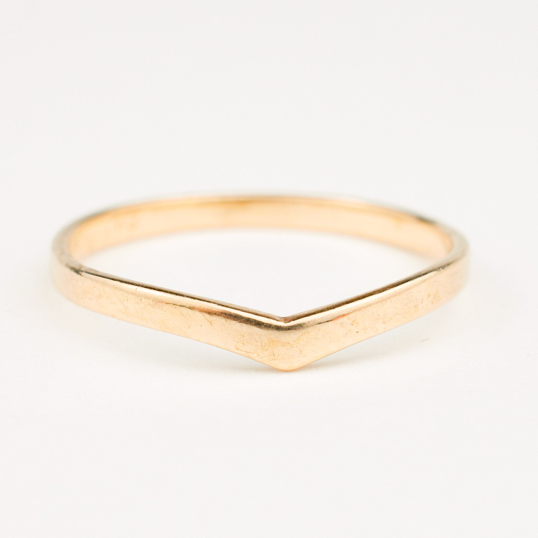vintage 14k gold wishbone ring