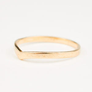 vintage 14k gold wishbone ring