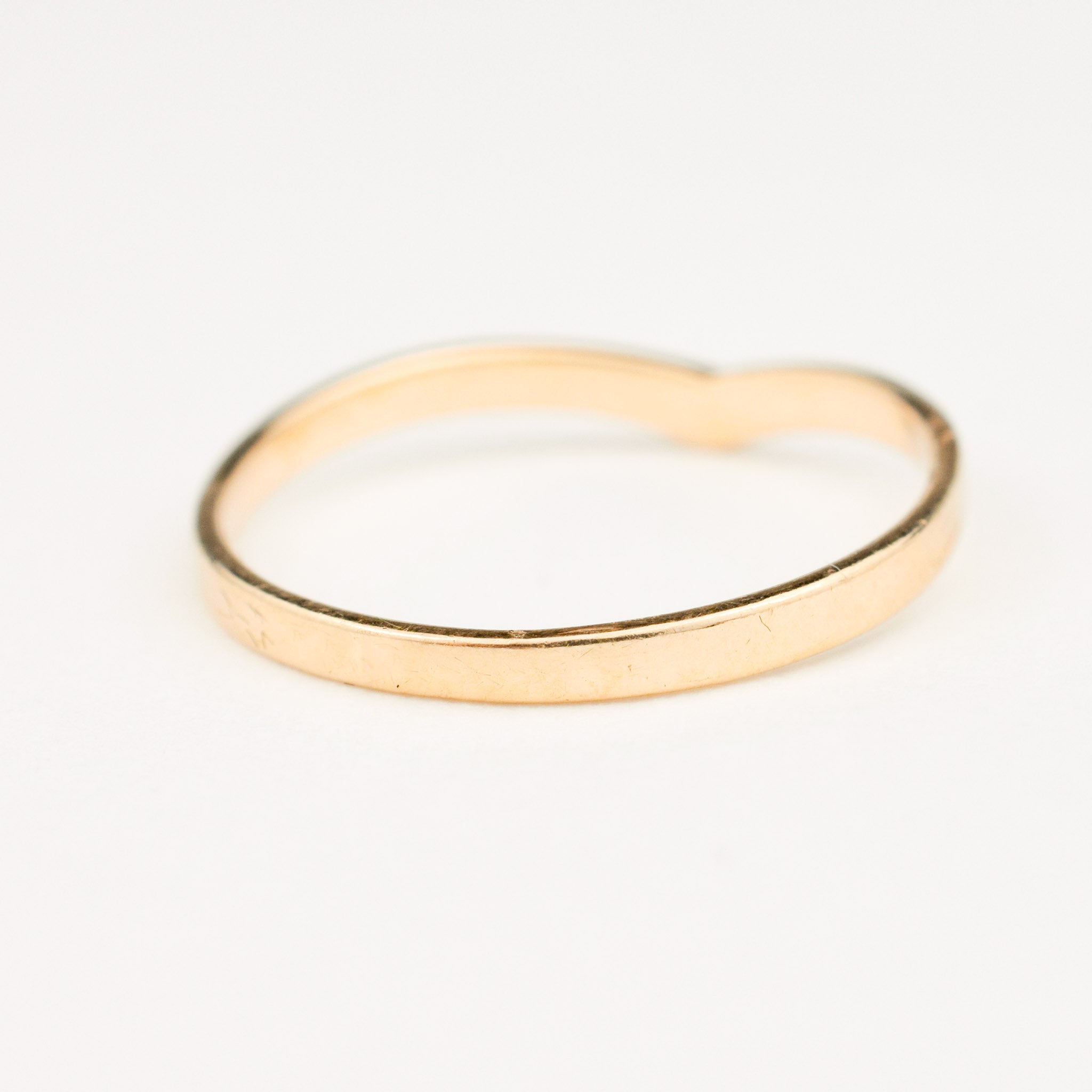 vintage 14k gold wishbone ring