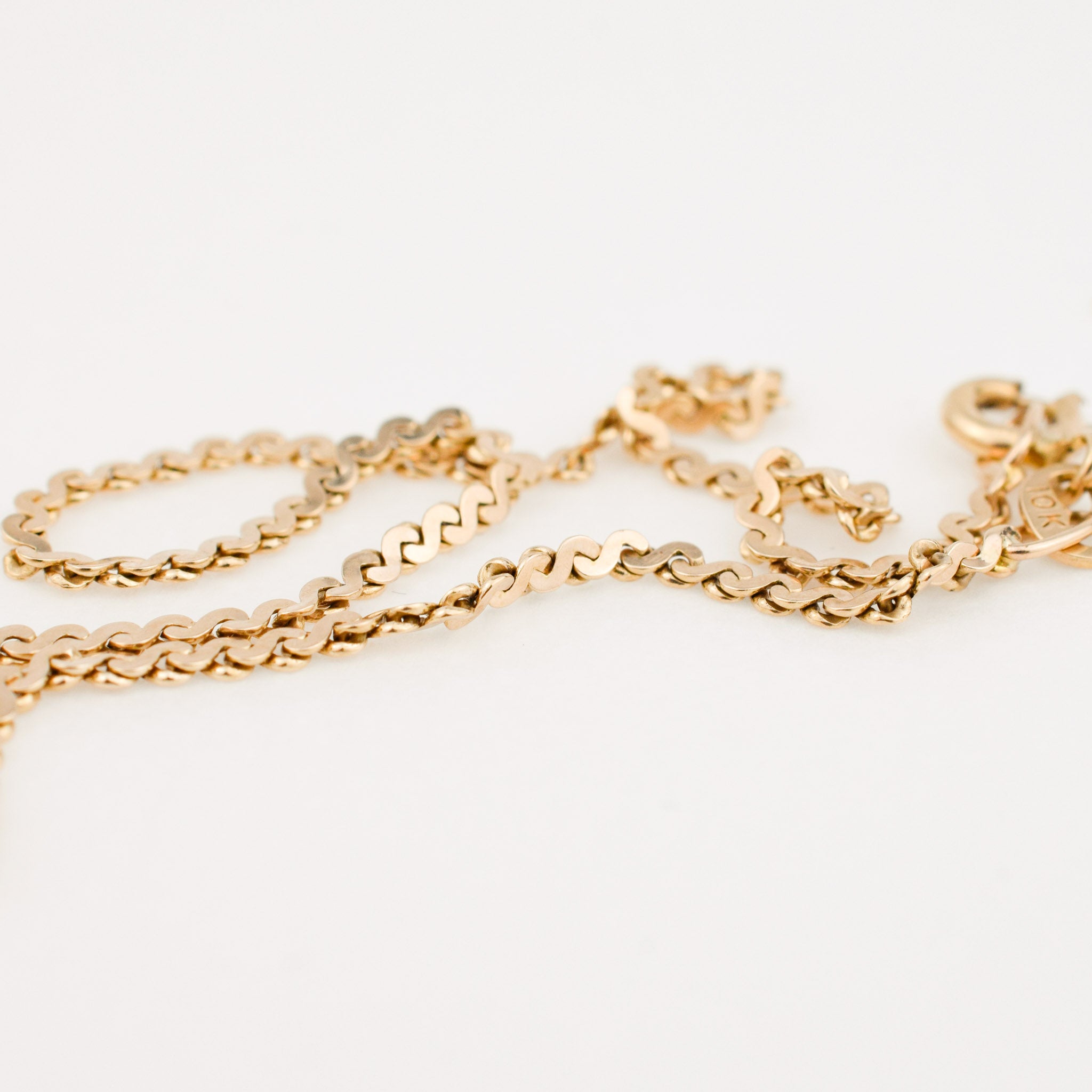 vintage 7.5" S-Link gold Bracelet