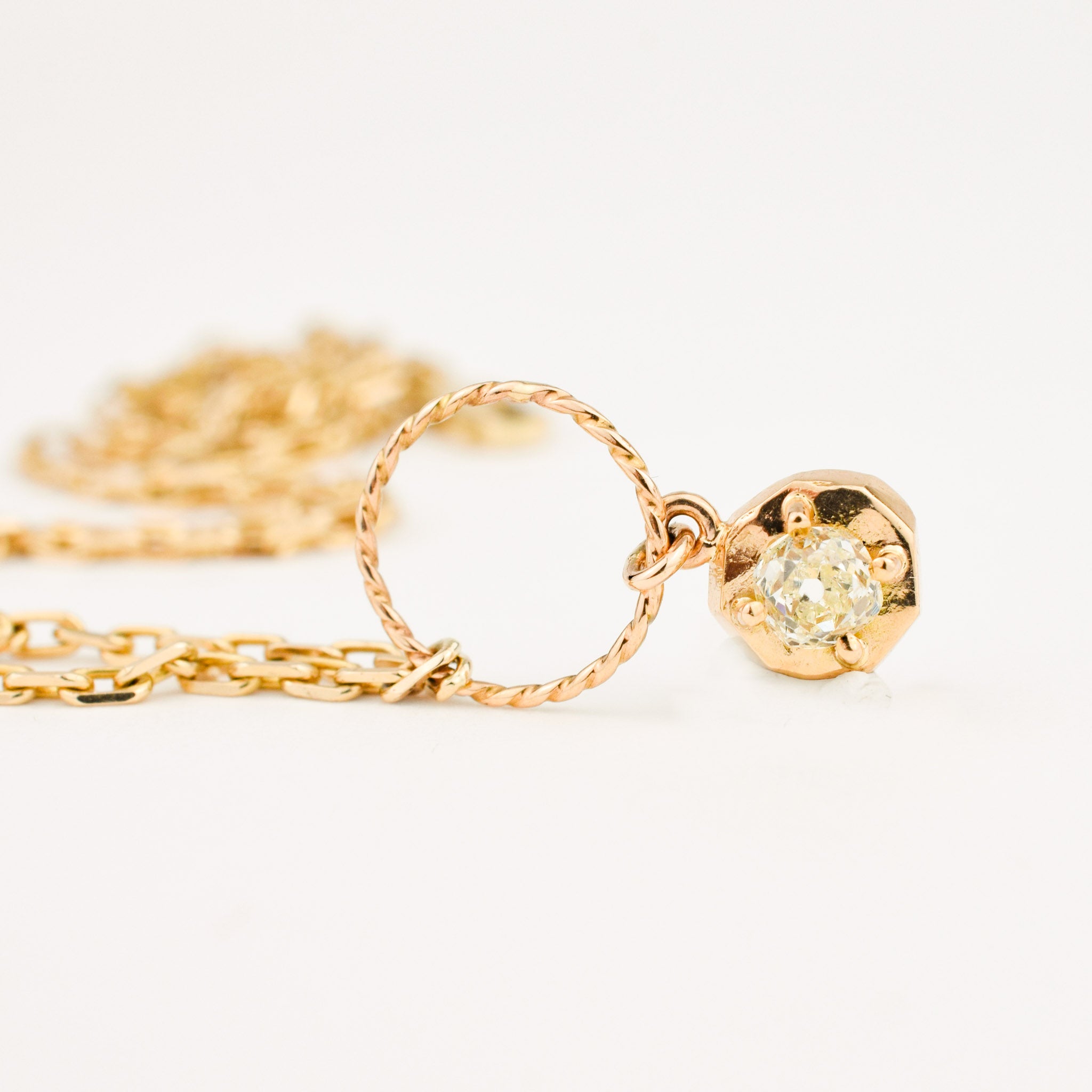 vintage gold diamond conversion necklace