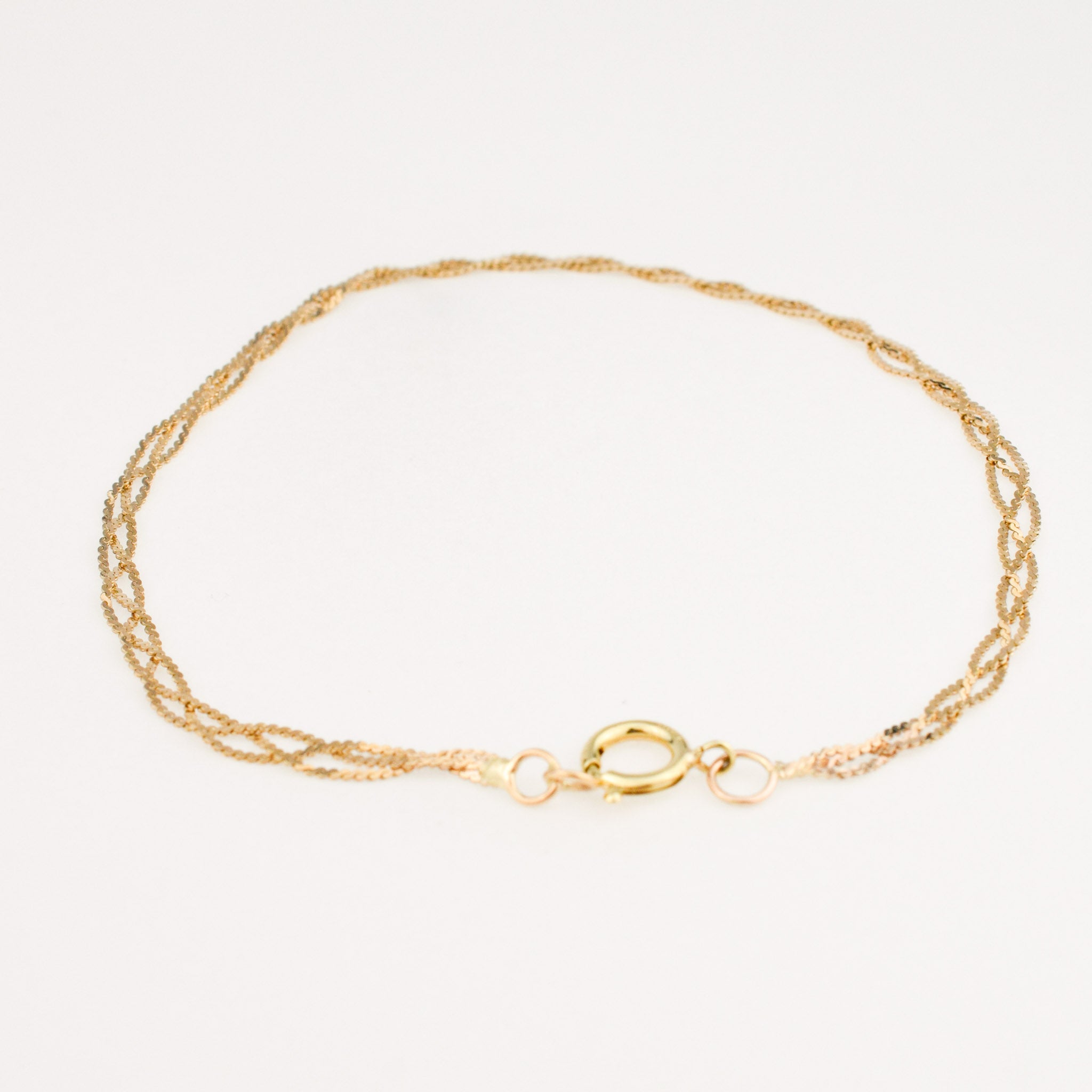 vintage gold s-link bracelet 