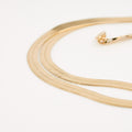 vintage herringbone gold chain necklace